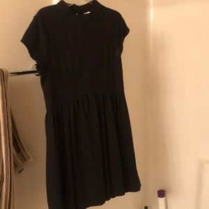 Plain black mini dress